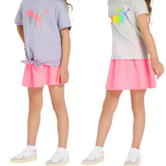 NEW| Puma Girls' T-Shirt and Skirt Set | size:6 - Picture 2 of 4